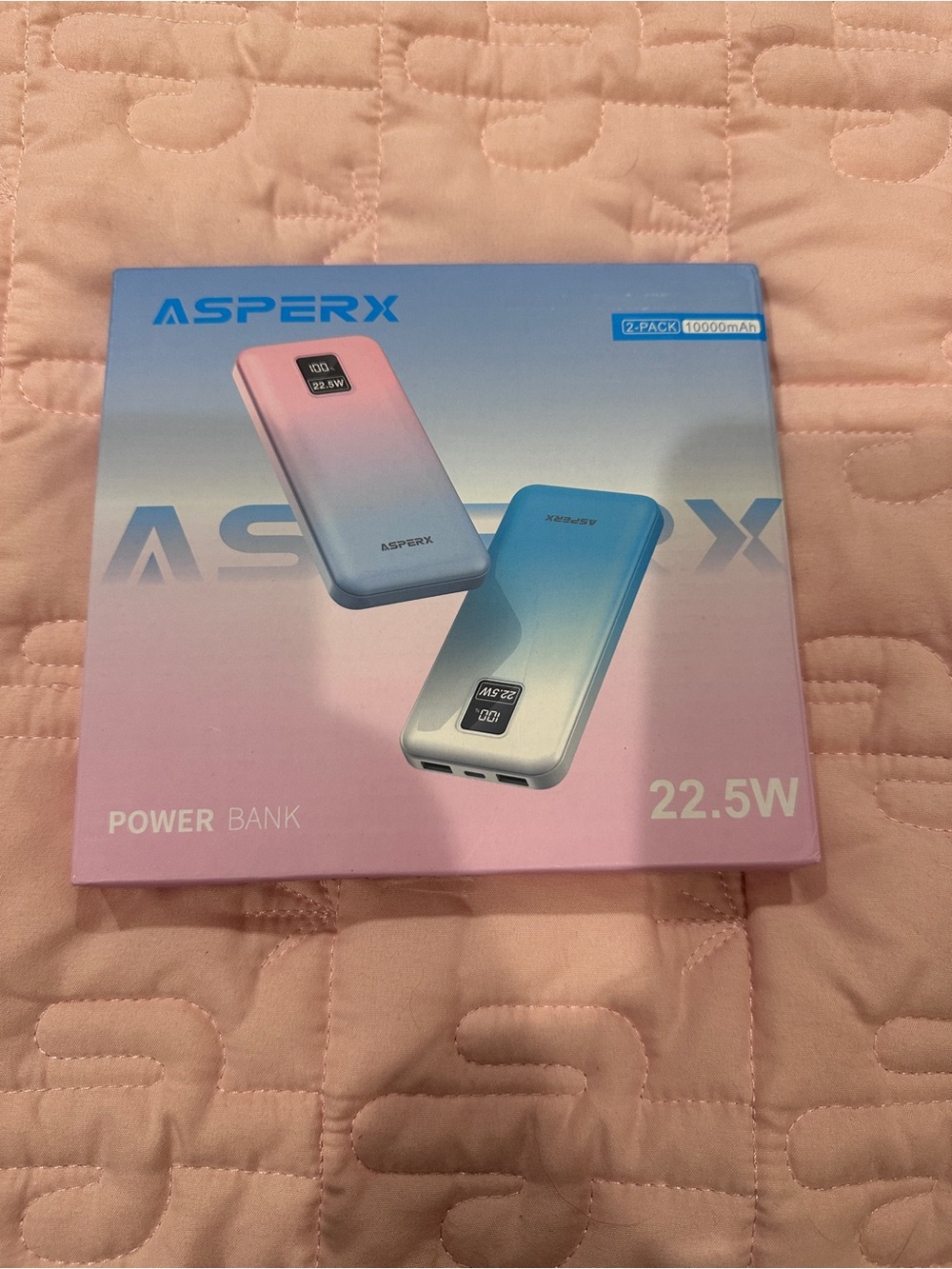 22.5W Gradient Power Bank in Pink & Blue